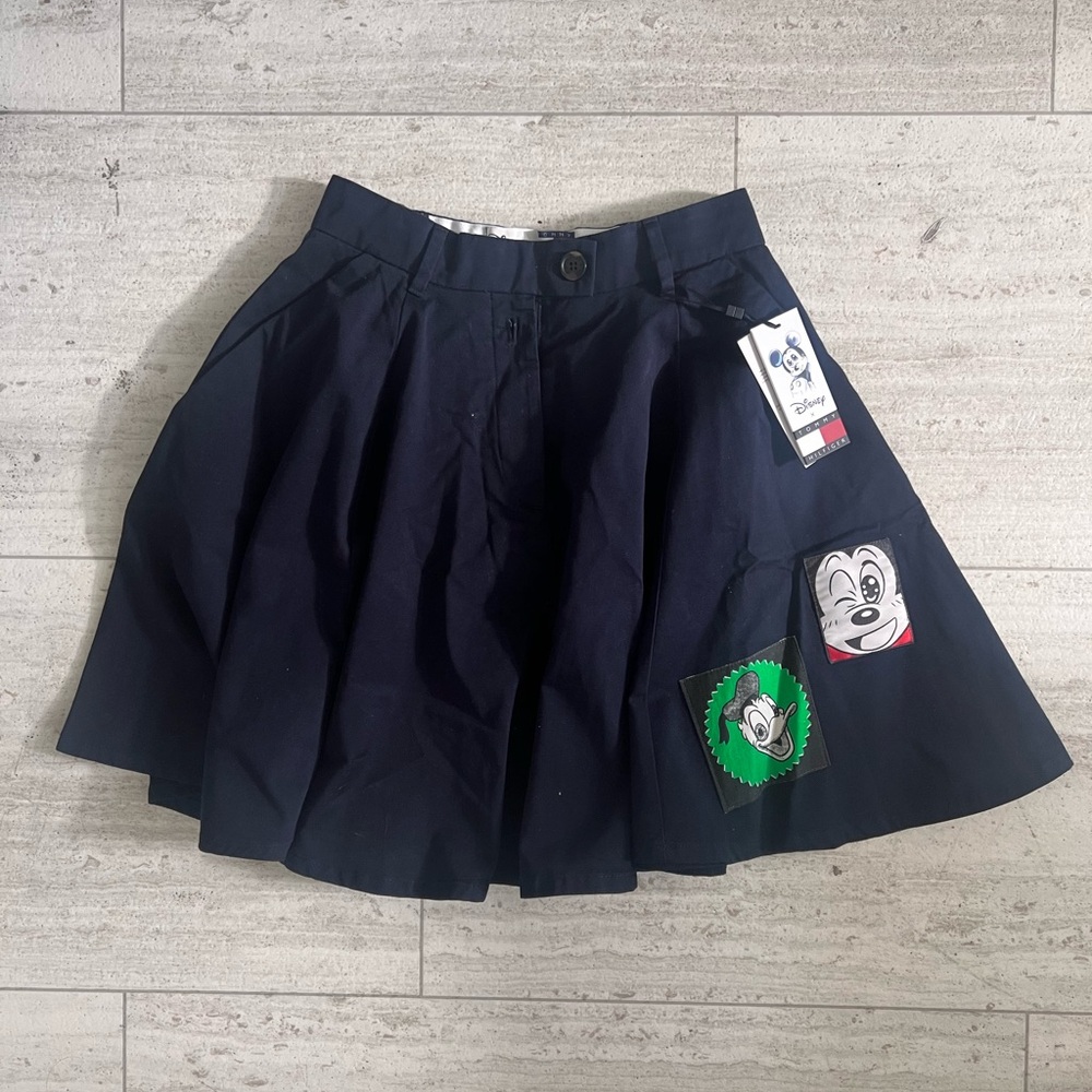 Disney x Tommy Hilfiger Women's Navy Skirt with Character Patches